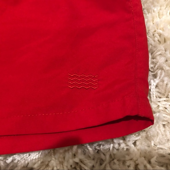 [TOPMAN] Red Embroidery Swim Shorts - Picture 5 of 8